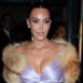 Kim Kardashian in a purple top while out in New York in October 2025.
