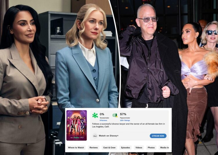 Kim Kardashian's 'All's Fair' receives shocking 0% Rotten Tomatoes rating, called the 'worst TV show' by critics