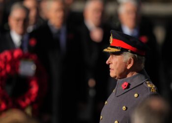 King Charles III leads Britain's Remembrance Sunday ceremony for war dead