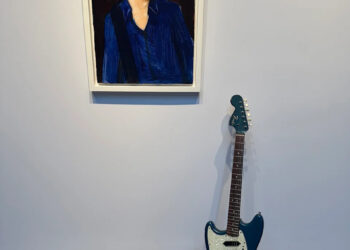 Kurt Cobain 1969 Fender Competition Mustang and Portrait