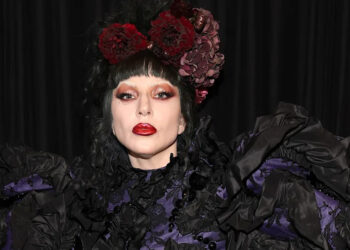 Lady Gaga at the 2025 MTV VMAs after winning artist of the year in New York in September 2025.