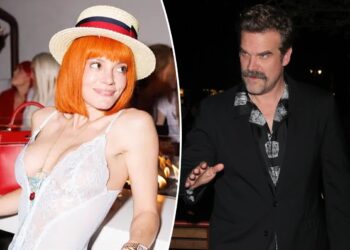 Lingerie-clad Lily Allen shows ex David Harbour what he's missing after Halloween costume jab