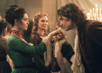 Caroline Dubois/HBO Anamaria Vartolomei, Diane Kruger and Lucas Bravo in 'The Seduction'