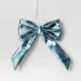 6.75u0026#34; Christmas Metallic Bow Ornament Teal - Wondershopu0026#8482;
