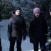 The cast of Agents of S.H.I.E.L.D. looking down while standing in the snow