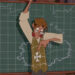 Milo Thatch in front of a map on a chalkboard in Atlantis: The Lost Empire