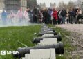 Mini cannons fired at Windsor Castle to mark King's 77th birthday