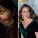 Close up of women on the left and Princess Kate and Prince William on the right wearing smart clothes