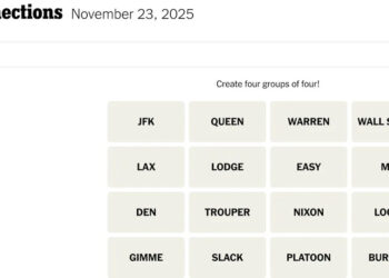 Today's NYT Connections puzzle for Sunday, November 23, 2025 / New York TimesThe New York Times