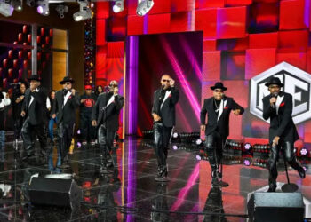 New Edition performs on Good Morning America on Thursday, October 30, 2025. (Paula Lobo)