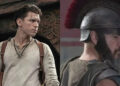 (Left) Tom Holland in Uncharted (Right) Matt Damon in The Odyssey