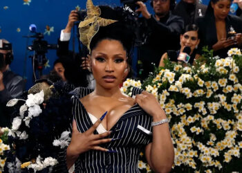 Nicki Minaj at the Met Gala in May 2025 in New York.