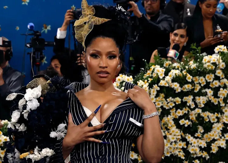 Nicki Minaj at the Met Gala in May 2025 in New York.