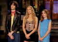 Rosalind O’Connor/NBC Musical guest Sombr, host Nikki Glaser, and Chloe Fineman during Promos on Nov. 6