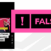 An image of the video with a verdict saying 'false'.