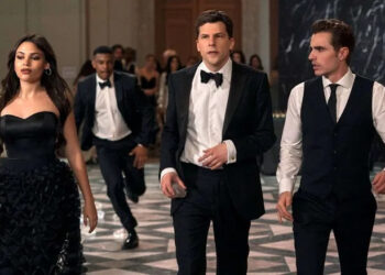 June Atlas and Jack in formal wear at the Vanderberg gala in Now You See Me: Now You Don't
