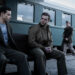 Douglas (Rami Malek, left) shares an emotional moment with translator Howie (Leo Woodall) in the historical drama "Nuremberg."