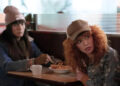poker face image of charlie cale looking shocked at a diner