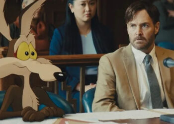 Coyote seating at a trial in Coyote Vs. ACME