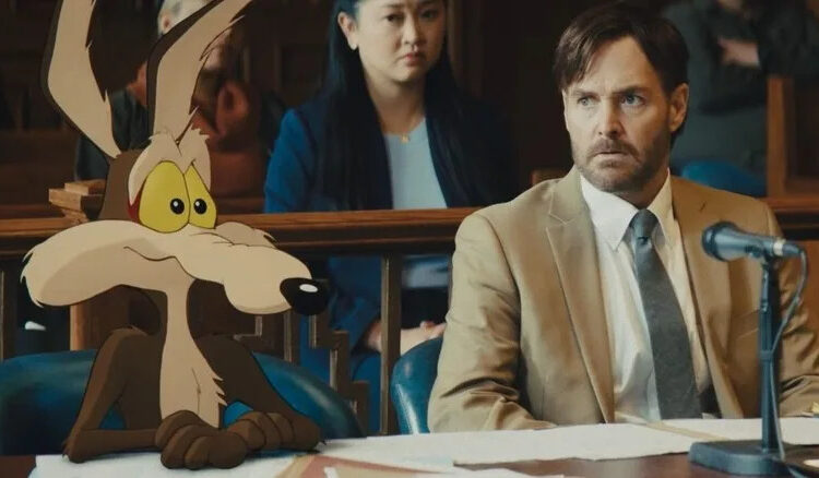 Coyote seating at a trial in Coyote Vs. ACME
