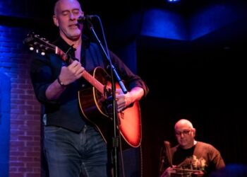 American pop/folk singer Marc Cohn performs with percussionist Joe Joe Bonadio at City Winery Boston on Jan. 13, 2019. (Associated Press)