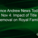 Prince Andrew News Today, Nov 4: Impact of Title Removal on Royal Family