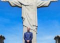 Prince William stands in front of the Christ the Redeemer statue in Rio de Janeiro