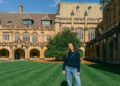 Princess Ingrid Alexandra of Norway walks across the lawn of her university in Sydney, Australia