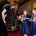 The Princess of Wales meets Emelia and Olivia Edwards. Pic: PA