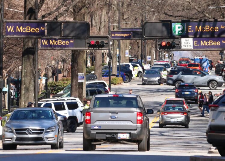 Main Street in downtown Greenville on Jan. 30, 2024.