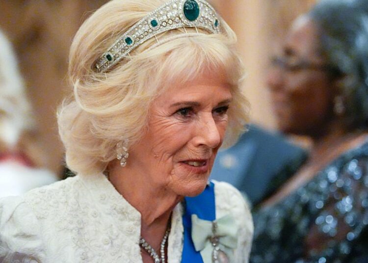 Queen Camilla at Windsor Castle on November 18, 2025. (Photo by Andrew Matthews)P