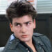 Charlie Sheen in Ferris Bueller's Day Off, wearing a leather jacket and with feathery hair