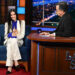 Scott Kowalchyk/CBS Demi Moore and Stephen Colbert on 'The Late Show with Stephen Colbert'