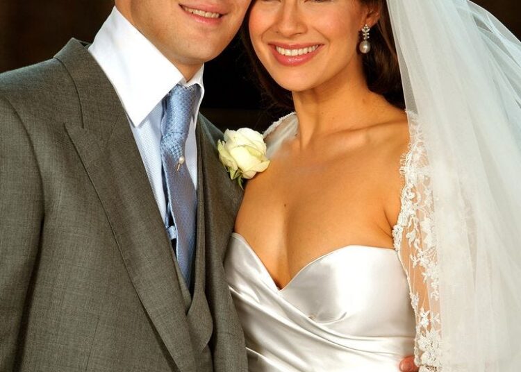Lord Frederick Windsor and Sophie Winkleman following their wedding at Hampton Court Palace
