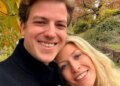 The happy couple were all smiles in the announcement