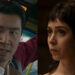 Simu Liu as Shang-Chi and Cristin Milioti in Penguin.