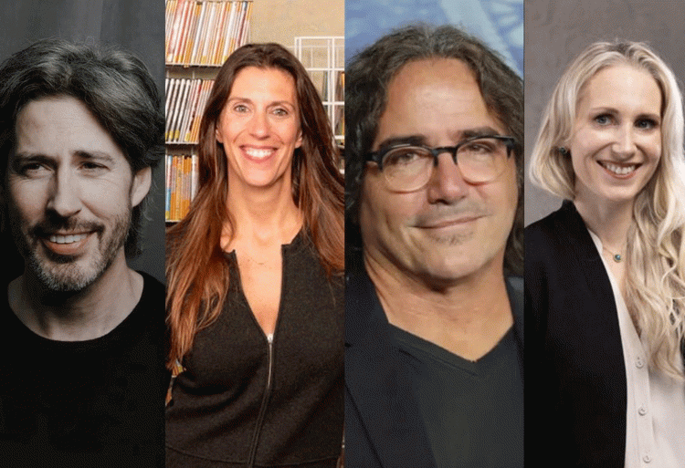 Carsey-Wolf Center panelists Jason Reitman, left, Maggie Mackay, Brad Silbering and Jackie Brenneman.