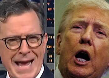 Stephen Colbert Showers Trump With An Awkward Golden Reminder