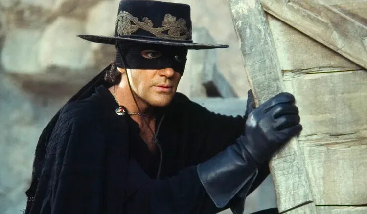 Zorro taking cover in The Mask of Zorro