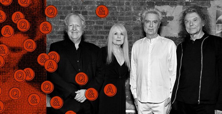 Chris Frantz, Tina Weymouth, David Byrne, and Jerry Harrison