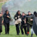 The finalists vie to escape from the train before an explosion (CREDIT LINE:BBC/Studio Lambert/Euan Cherry)