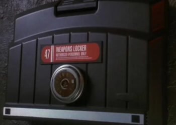 A weapons locker on Deep Space Nine in "Star Trek: Deep Space Nine"