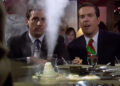 Steve Carell and Ed Helms as Michael and Andy in The Office