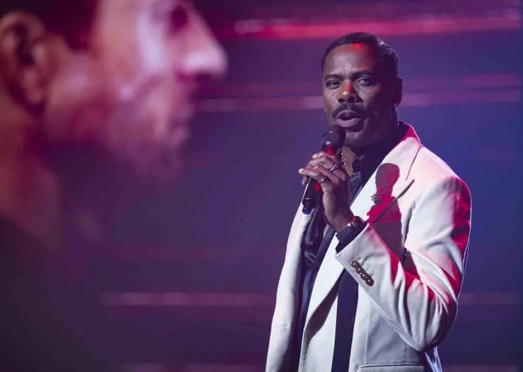 Bobby T (Colman Domingo) hosts "The Running Man," in theaters Friday. Photo courtesy of Paramount Pictures