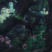 Woodland spirits sit in the trees in Princess Mononoke