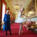 Queen Camilla looking at a ballerina