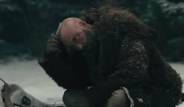 Nicolas Cage's Miller shaving his head in Butcher's Crossing