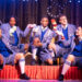 Joey James as Jack, centre, in Jack and the Beanstalk at the Lyric Theatre Hammersmith