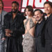 Lee Pace, Colman Domingo, Emilia Jones, Edgar Wright and Glen Powell attend the UK Premiere of "The Running Man" at Odeon Luxe Leicester Square on November 5, 2025 in London, England.