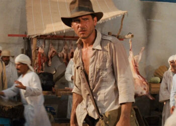 Harrison Ford as Indiana Jones in Raiders Of The Lost Ark.